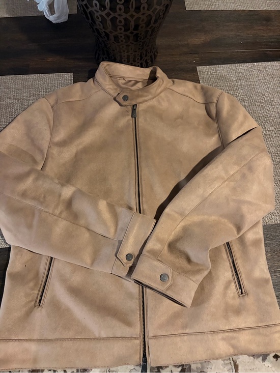 Express Other - Men's Tan Suede Zip Jacket
